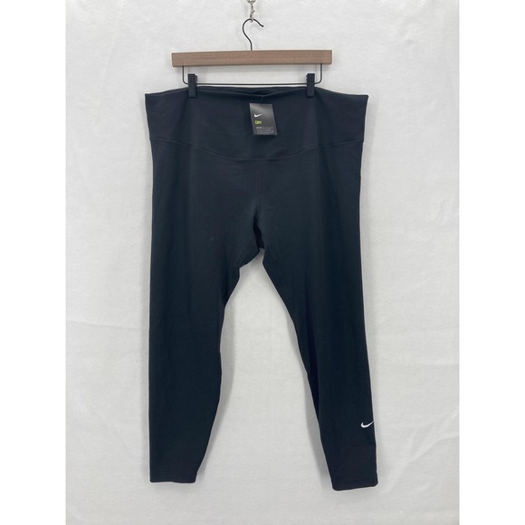 Nike Leggings Womens 3X Black Dri-FIT Training High Rise Plus Running Gym Yoga - Picture 1 of 16
